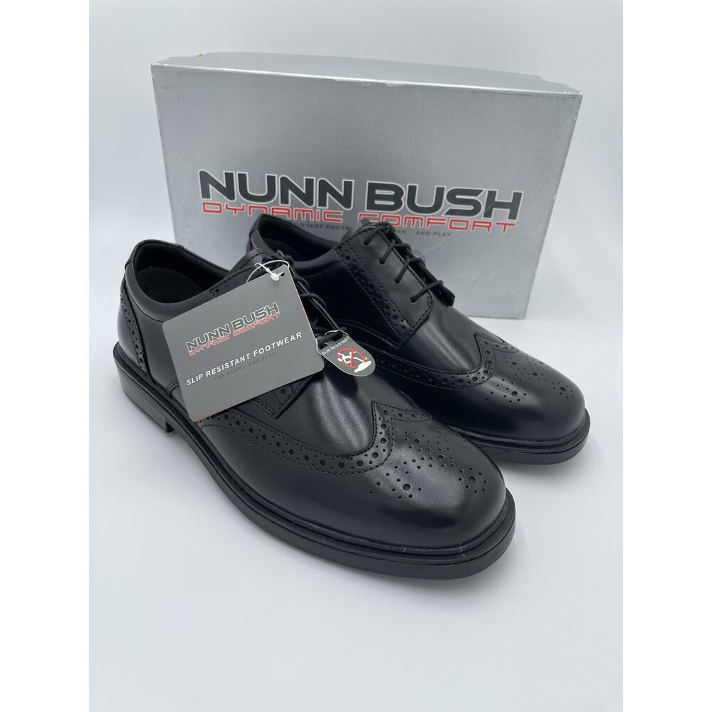 Nunn Bush Dynamic Comfort Men’s Size 11 Lace Up Dress Shoe Eagan Black